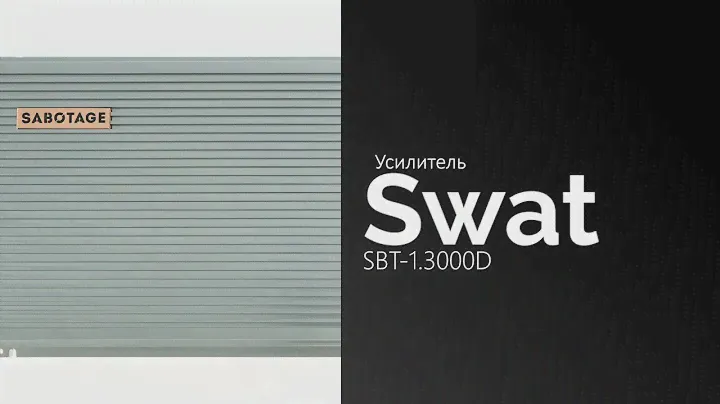 Распаковка усилителя SWAT SBT-1.3000D