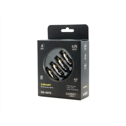 Межблочный 4RCA-4RCA кабель SWAT SIX-4075-0